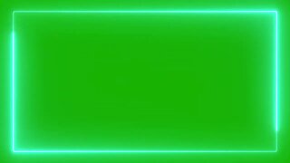 Blue Neon Border Green Screen Overlay Motion Graphics 4K 30fps Copyright Free