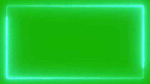 Blue Neon Border Green Screen Overlay Motion Graphics 4K 30fps Copyright Free