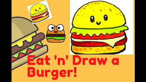 Draw A Burger | Draw a tasty Burger | Easy drawing of a Burger