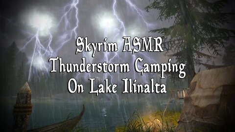 Fall Asleep Fast | Skyrim Camping At Lake Ilinalta | Soothing Nature Ambiance!