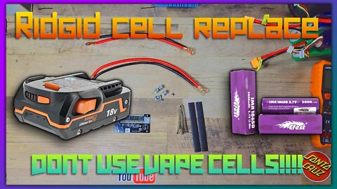 Ridgid 18V Battery Repair - Cell Replacement!