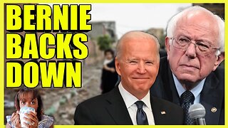 Bernie CAVES To Biden (clip)
