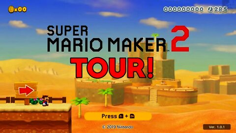 Super Mario Maker 2 TOUR! (Menus, Mii Maker, Settings & More)