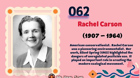 Rachel Carson (1907 – 1964)| TOP 150 Women That CHANGED THE WORLD | Short Biography