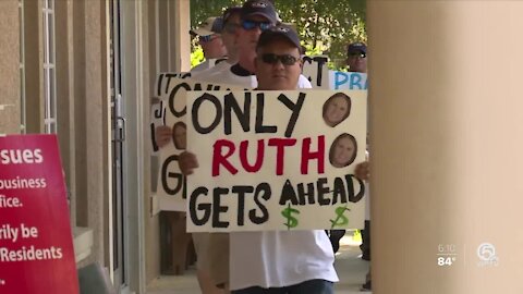 Protest outside Tax Collector's Office in Martin County