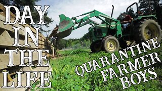 What Is Hugelkultur? / Day In The Life/ Quarantine Farmer Boys