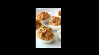 Keto Tuna Eggs - low carb - tasty - quick and easy - #shorts