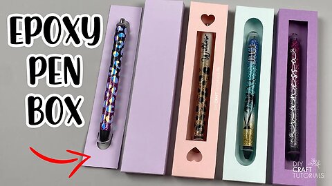 EPOXY PEN BOX TUTORIAL | DIY RESIN PEN BOX | Glitter Pens | Personal and Commercial Use Template