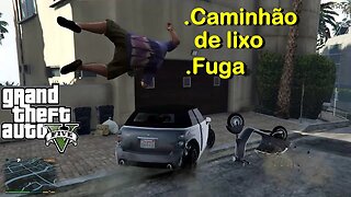 GTA 5 Caminhão de Lixo - Fuga