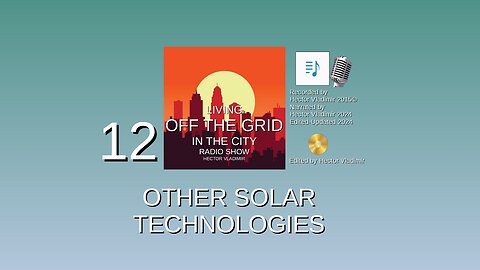 12 Other solar technologies