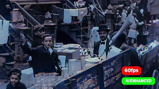 New York, 1900: A Trip Through a Busy Market on Manhattan's East Side | 4K, 60fps, Colorized