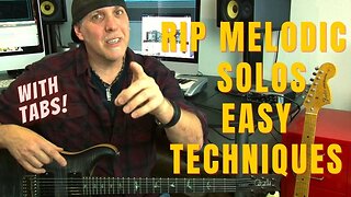 Easy Lead Guitar Techniques - Learn to Rip Melodic Solos - with TABS