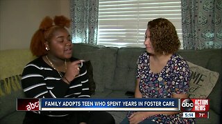 Tampa Bay area family adopts teen who spent years in foster care