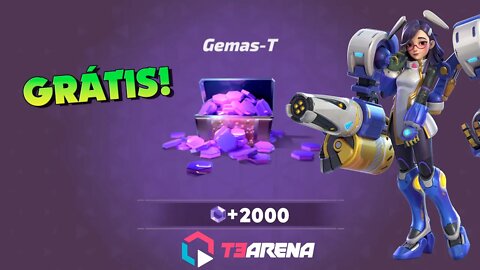 GANHEI 2000 GEMAS GRÁTIS E A GATLYN! T3 ARENA