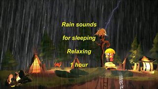 Rain for sleeping and relaxing 1 hour