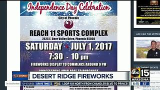 Fireworks festivities around the Valley