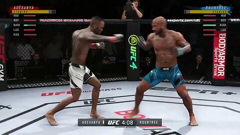 UFC 4 - Rountree vs Adesanya Quick Full Fight With Amazing Leaning Uppercut KO