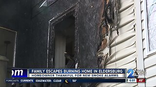 Family escapes burning home in Eldersberg