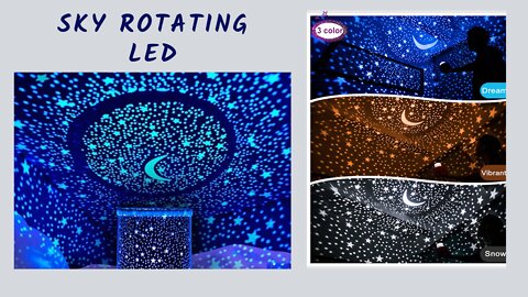 Sky Rotating LED Star Projector for Bedroom