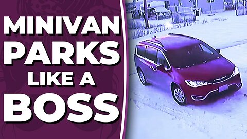 EPIC! Minivan parks like a boss #likeaboss #minivanlife #drifting