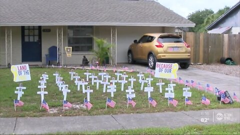 Local retired veteran honors fallen heroes in her front yard this Memorial Day