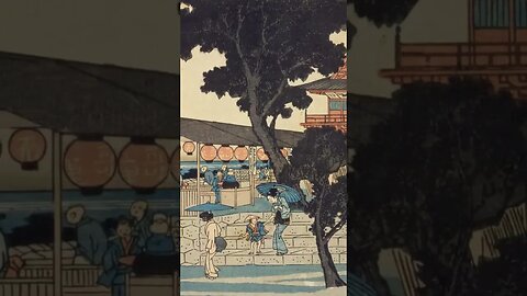 Shrines, Temples, and Japanese People depicted in Ukiyo-e Ueno Toshogu Shrine, #shorts
