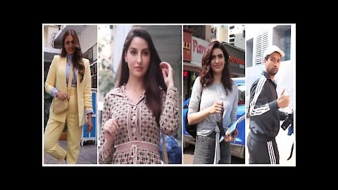 Nora Fatehi, Vicky Kaushal, Karishma Tanna Spotted across the Town | SpotboyE