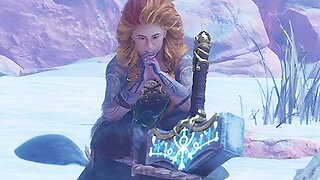 Thrud Gets Her Father Thor Hammer (SECRET ENDING) God Of War Ragnarok PS5 2022