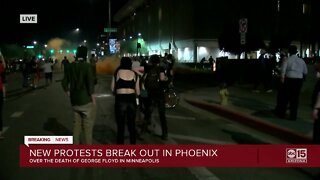 Downtown Phoenix protests escalate Friday night