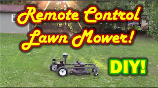 DIY: Remote Control Lawn Mower - First Test!