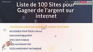 100 sites pour gagner de l'argent sur internet