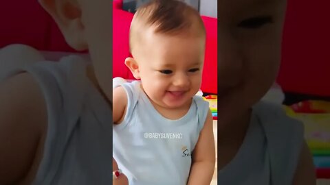 Cute Baby try not to smile Challenge #41 #shorts February 20, 2022(3)