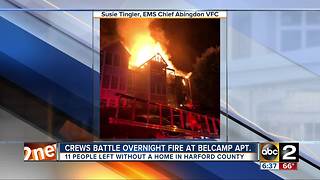 Crews fight overnight fire in apartment building