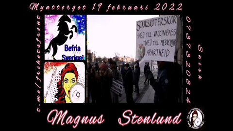Magnus Stenlund på Mynttorget 19 februari 2022