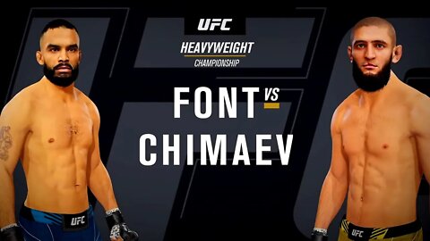 EA Sports UFC 4 Gameplay Khamzat Chimaev vs Rob Font