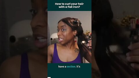 How to curl your hair with a flat iron part 2 | FULL VIDEO IN COMMENTS | #wigtutorial