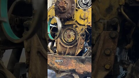 How to Remove Caterpillar Front Main Seal #caterpillar #engine #seal #mechanic
