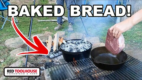 Campfire Cooking: Roast, Pork Chops, and Dutch Oven BREAD!