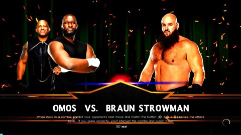 WWE Crown Jewel 2022 Braun Strowman vs Omos w/ MVP