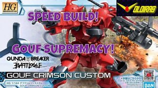 Gunpla Speed Build HG Gouf Crimson Custom