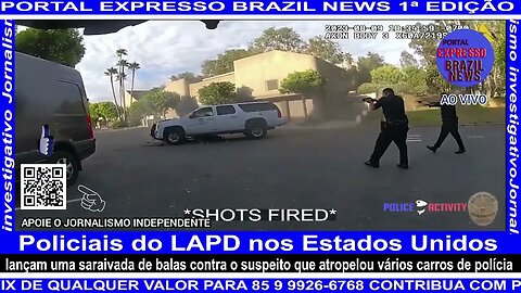 Policiais do LAPD nos Estados Unidos GTA da vida real chuva de balas