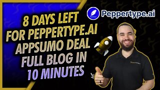 Peppertype.ai Writing Tool App Sumo Limited Time Deal - 8 Days Left ✍ - Josh Pocock