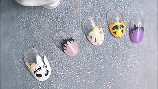 Classy #EASY #Halloween 🎃 #naildesign #Japanese style nail art. #diynails #softgel