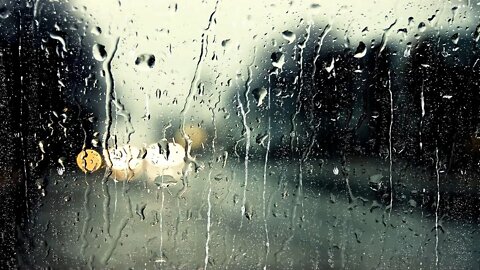 Hear The Calming Sound of Vehicles Passing By in This Window Rain Street Ambience