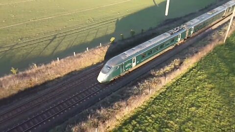 Train spotting from above UK #trainspotting #uk