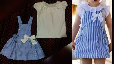 Baby frock with blouse cutting and stitching.