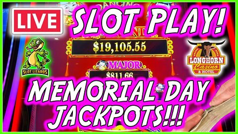 🔴 LIVE EPIC HUGE JACKPOTS MEMORIAL DAY SLOT PLAY! J'S SURPRISE THANK YOU TO ALL! AT LONGHORN CASINO!