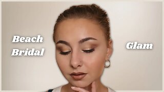 Beach Bridal Glam *ON A BUDGET* | Soft Glam Bridal Makeup Look w/ COLOURPOP GOING COCONUTS