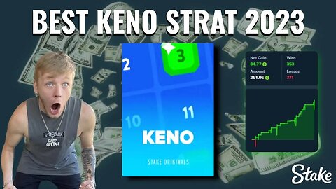 BEST GAMBLING STRATEGY FOR KENO ON STAKE! $200 IN 1 MIN!