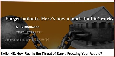 Bank Bail Ins - The Threat is Real and You Could Lose All of Your Money!!!